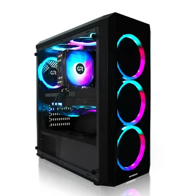 Produktbild von Greed® MK2 - High End Gaming PC - Intel i7 12700F - AMD Radeon RX 9060 XT (8GB) - 4K - 4,9 GHz - 16GB RAM & 1TB SSD - WLAN - Win 11 Pro