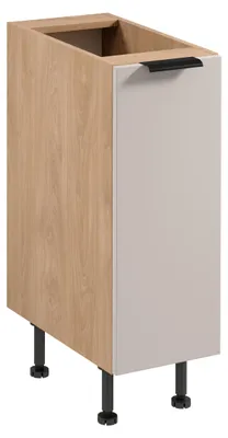 Obrázok produktu pre Dolná jednodverová skrinka SALERNO - šírka 30 cm, dub / béžová, pravé prevedenie