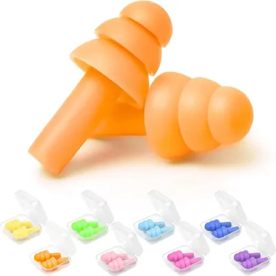 Produktbild von Ohrstöpsel zur Geräuschunterdrückung beim Schlafen, wiederverwendbare Ohrstöpsel – superweich, Ohrstöpsel aus Silikon, zum Schlafen (8 Paar), Schwimmen, Schnarchen, Konzerte, Arbeiten, laute Orte (8 Farben)