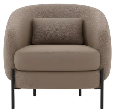 Produktbild von Minimalistischer Sessel Holzrahmen Braune Farbe Modernes Interieur