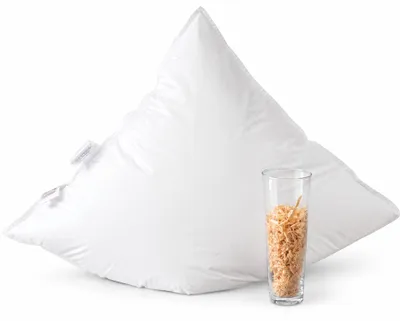 Produktbild von Betten Hofmann Aroma Zirbenkissen 3-Kammer-Kissen Kopfkissen Luxuskissen mit Daunenhülle 80x80