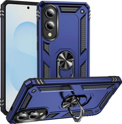 Produktbild von Samsung Galaxy S25 Edge Hülle - Coverup Armor Ring Ständer Back Cover - Blau