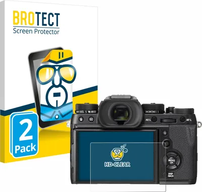 Produktbild von 2x Für Fujifilm X-T2 Schutzfolie BROTECT Displayschutz Display Schutz Folie Klar Transparent