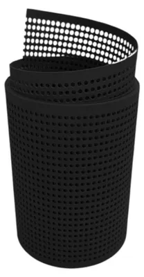 Produktbild von Doppelstab Sichtschutz zaun|zu PREMIUM gelocht 30% Streifen PP Zaunblende Schwarz 2,55m