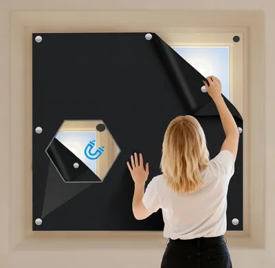 Image de Rideaux occultants magnétiques - Fixation facile, sans perçage