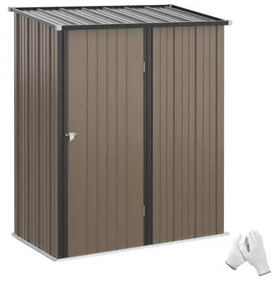 Obrázok produktu pre Kovová záhradná búda – 1,34 m² – 161,5 x 94,5 x 196 cm – sedlová strecha – uzamykateľné dvere – odolná voči poveternostným vplyvom – armádna zelená