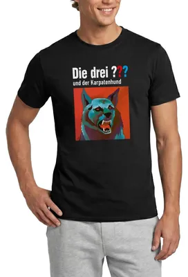 Produktbild von Spreadshirt Die Drei Fragezeichen Und Der Karpatenhund Männer T-Shirt, 4XL, Schwarz