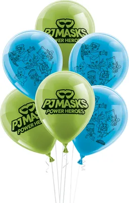 Produktbild von PJ MASKS Latexballons Set 25 cm 10 Stk Luftballons mit Pyjamahelden Kinderhelden