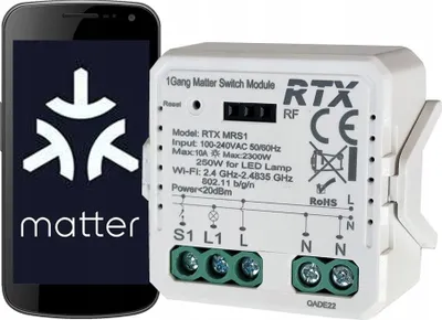 Produktbild von Controller Relais 1 Kanal MATTER WiFi HomeKit Google Home Assistant Alexa