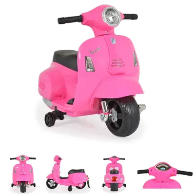 Obrázok produktu pre Moni detská elektrická motorka Vespa GTS Super Sport, skúter, predné svetlá, klaksón ružová