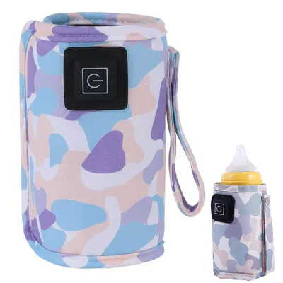 Produktbild von USB Baby Flaschenwärmer Reise, 3 Temperaturstufen 45–65°C, 10W tragbarer Milchwärmer, universell für 95% Flaschen, Stroller & unterwegs