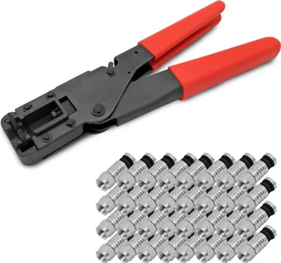Produktbild von ARLI Kompressionszange + 50x F Kompressionsstecker