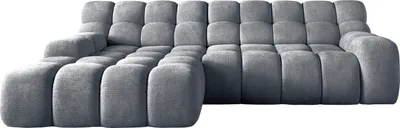 Produktbild von DomoHome Ecksofa CAMPILE mit elektrisch verschiebbarem Sitz-schön und bequem, die Möglichkeit, die Position der Kopfstützen zu ändern, Layout Links 288x119x85cm, Farbe ASCHGRAU