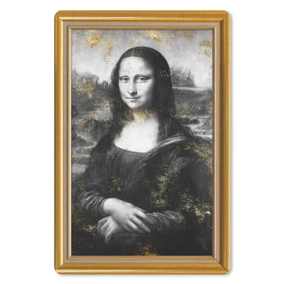 Produktbild von MuchoWow® Mauspad Mousepad Mona Lisa - Da Vinci - Gold - Rahmen 18x27 cm - Mousepads - Maus Mat - Pad - Mausunterlage
