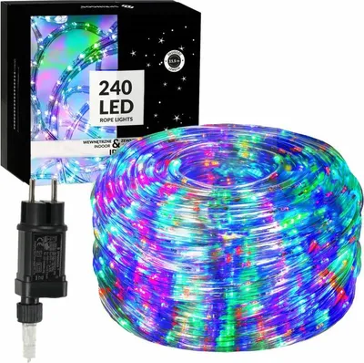Image de Tuyau lumineux LED - 10 m, 240 LED, 8 fonctions, mémoire, IP44, multicolore