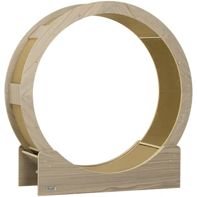 Immagine prodotto di Ruota per gatti - Ruota per esercizio per gatti - Ruota da corsa per gatti - Giocattolo per gatti - Colore noce - Diametro 91 cm