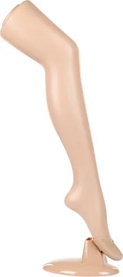 Image de Strumpfbein für die Präsentation von Strümpfen und Socken, Dekobein - Weiblich, 74 cm Dekofuß mit Ständer, Schaufensterpuppe - Bein mit lebensechten Form, Sockenbein in Hautfarbe