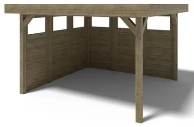 Image de Pergola de jardin 4.04x4.04m avec panneaux - traité - ALT135 - ALTANKA
