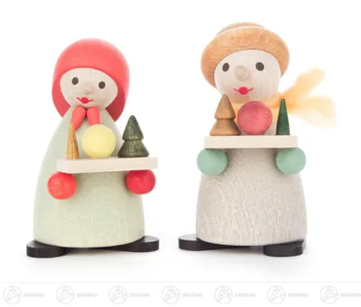 Produktbild von Weihnachtliche Miniatur Striezelkinder (2)  Breite x Höhe x Tiefe 3 cmx7 cmx3 cm NEU
