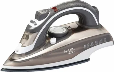 Zdjęcie produktu dla Żelazko Adler AD 5030 Żelazko parowe Ceramiczna podeszwa 3000 W Brązowe, szare, białe