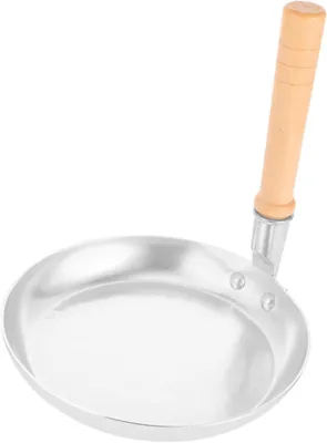 Obrázok produktu pre Hrnček na omeletu – panvica – vajíčka – príprava raňajok – nepriľnavý povrch – 18,5 cm – strieborná farba