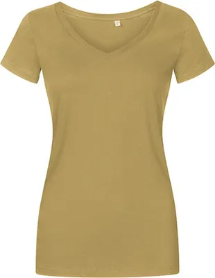 Immagine prodotto di X.O by Promodoro 1525 | Maglietta donna con scollo a V, cotone pettinato - Colore: Olive - Taglia: XXL
