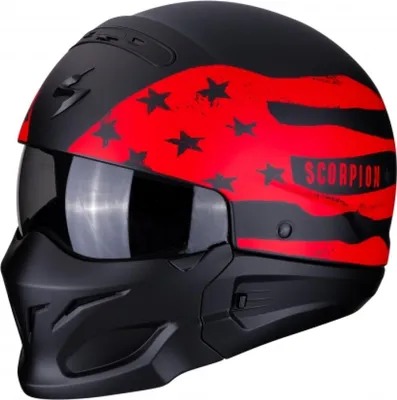 Immagine prodotto di Casco moto SCORPION EXO-COMBAT ROOKIE nero opaco/rosso XS