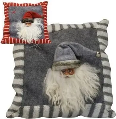 Produktbild von Kissen mit Weihnachtsmann Zierkissen Deco Kissen 2 Stück