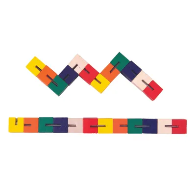 Produktbild von Bigjigs Toys Holzpuzzle farbige Schlange 1 Stück