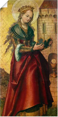 Produktbild von ARTland Poster Die heilige Barbara. Größe: 20x40 cm