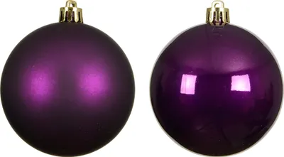 Produktbild von Weihnachtskugeln Kunststoff 8cm 6 Stück Feige