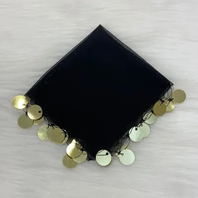 Produktbild von 10x Schwarz Luxus Halay Mendili groß 30x30 cm Tanztücher Dügün Hochzeit Verlobung Kina Mendil