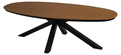 Zdjęcie produktu dla Stół do jadalni Arezzo 240 x 113 x 74 cm aluminium polietylen antracyt brąz