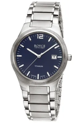 Immagine prodotto di Boccia 3666-02 Orologio Royce da uomo in titanio con vetro zaffiro blu
