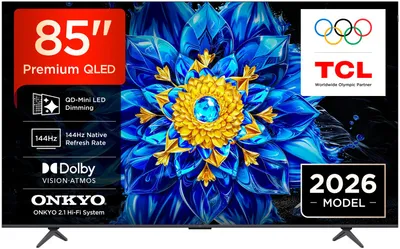 Zdjęcie produktu dla TCL P8L 85P8L, 2,16 m (85"), 3840 x 2160 px, QD-Mini LED, Smart TV, Wi-Fi, Czarny