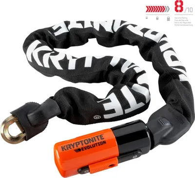 Produktbild von Kryptonite EVOLUTION 1090, Kettenschloss, Schwarz, Orange, Stahl, Stahl, Nylon, Gehärteter Stahl