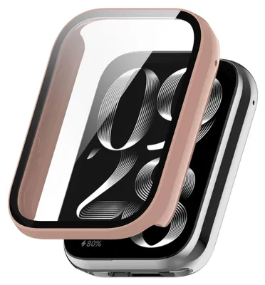 Produktbild von Smartwatch Hülle + Schutzglas für Xiaomi Smart Band 10 Pro Schutz 9H Pink