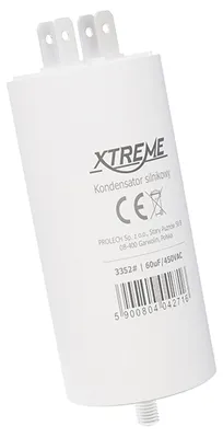 Zdjęcie produktu dla Kondensator silnika Xtreme (60 µF, 450 V AC, wtyczka)