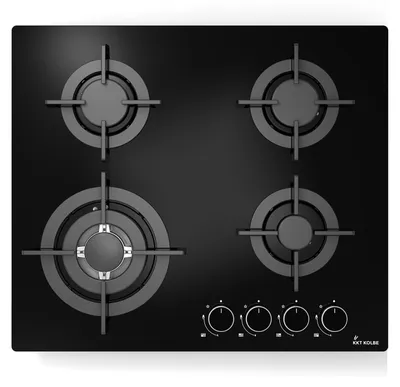 Produktbild von KKT KOLBE Gaskochfeld 59 cm | Autark | 7,9 kW | 4 Flammig | stufenlos regelbar | Wok-Zone | Rahmenlos | Knebelbedienung | Gusseiserne Topfträger | Glas | Propangas | Erdgas | G604G