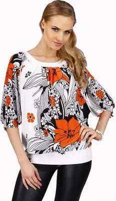 Produktbild von Damen Longshirt Muster Punkte, Keise, Gr. S/M; Muster 9