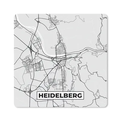 Produktbild von MuchoWow® Mauspad Mousepad Karte - Deutschland - Heidelberg - Karte - Stadtplan 30x30 cm - Mousepads - Maus Mat - Pad - Mausunterlage - Gaming