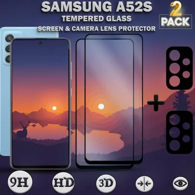 Obrázok produktu pre 2-balenie Samsung Galaxy A15 Ochranné sklo na displej - Tvrdené sklo 9H - Super kvalita 3D