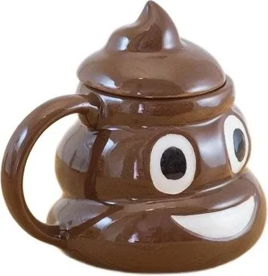 Obrázek produktu pro Velký hrnek na kávu - Emotional Poop s víčkem