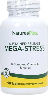 Produktbild von Natures Plus Mega-Stress – 90 veg. Tabletten