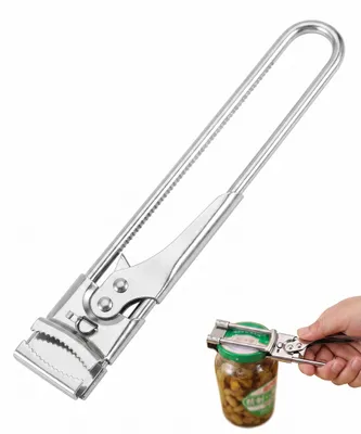 Productafbeelding van Flesopener - Met veiligheidsknuffel en verstelbare openingshulp - Multifunctionele dopopener - 19,7 cm - 1 stuk