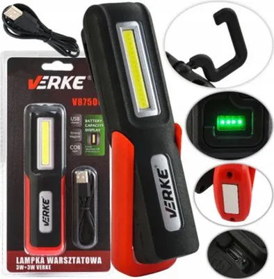 Obrázok produktu pre LED COB dielenská pracovná lampa, nabíjateľná 3W