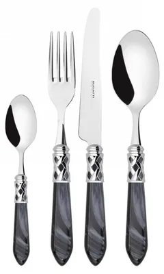 Immagine prodotto di ALADDIN Ghiera Cromata, Posate Set 24 Pz, Scatola Gallery, Casa Bugatti