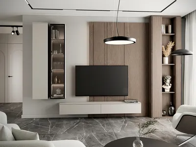 Produktbild von Wohnwand Wohnzimmer-Set FIVO 1 kaschmir Hängeschränke TV-Schrank