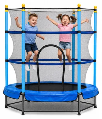 Produktbild von Trampolin - Gartentrampolin - 138x160cm - Sicherheitsnetz - Kinderspielzeug - Max. Belastung 45kg
