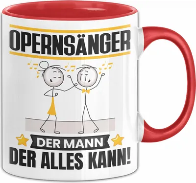 Produktbild von Opernsänger Tasse Geschenk für Opernsänger Der Mann Der Alles Kann Geschenkidee zum Geburtstag (Rot)
